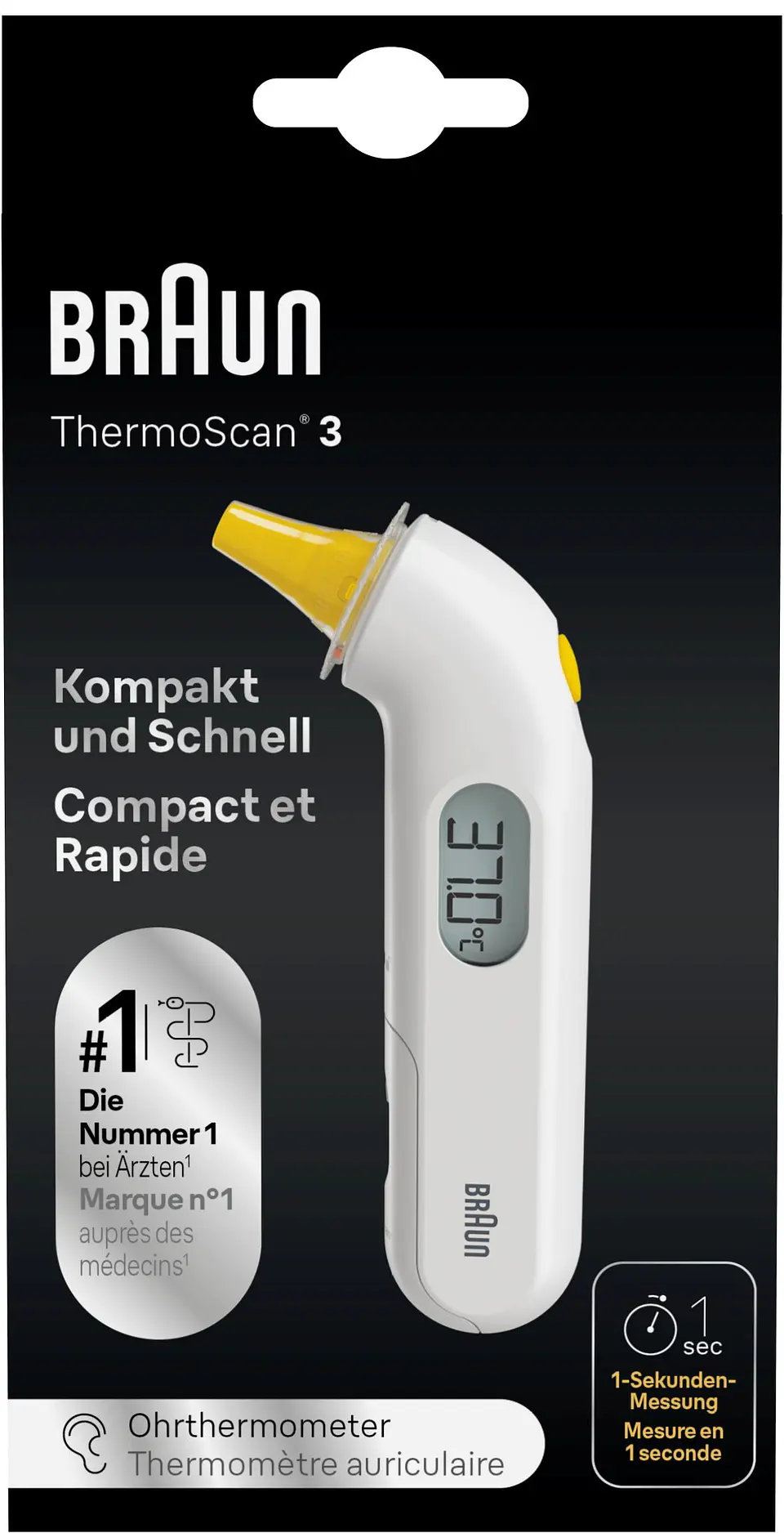 Termómetro Braun ThermoScan 3 con auriculares 1