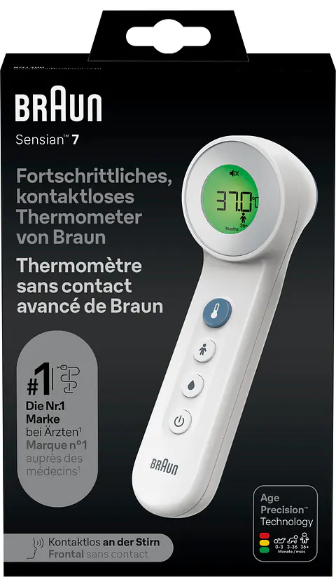 Termómetro de Testa Braun BNT400 - Dupla Tecnologia (Com e Sem Contacto) com Age Precision®
