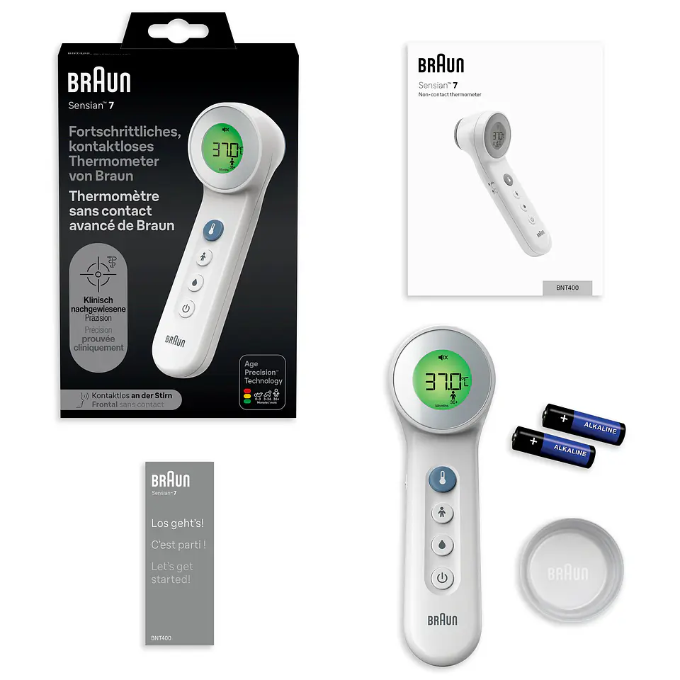 Termómetro de Testa Braun BNT400 - Dupla Tecnologia (Com e Sem Contacto) com Age Precision® 3
