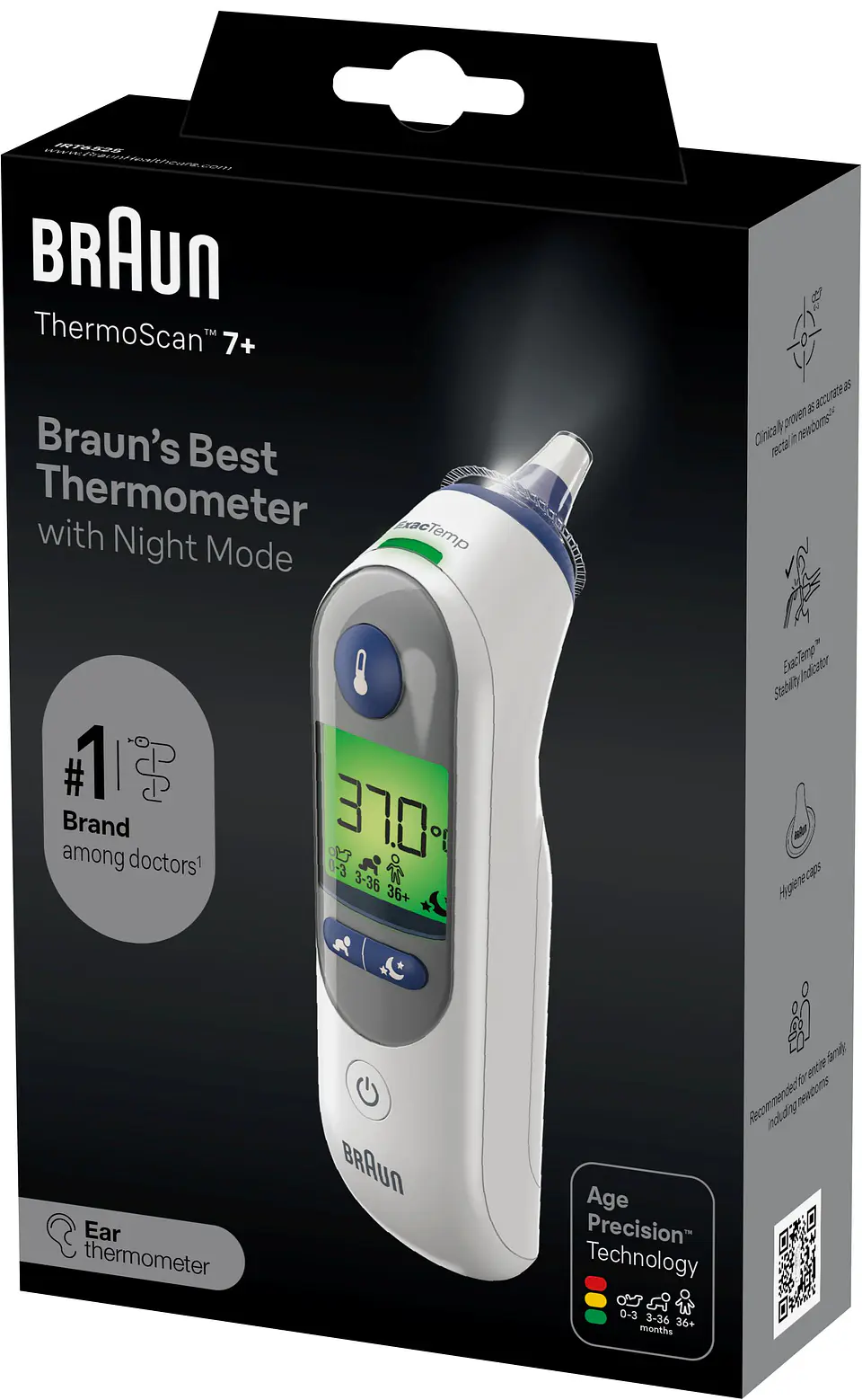 Termómetro Auricular Braun ThermoScan 7+ IRT6525 com Tecnologia AgeSmart™ 1