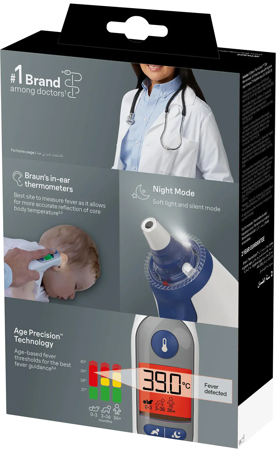 Termómetro Auricular Braun ThermoScan 7+ IRT6525 com Tecnologia AgeSmart™ 3