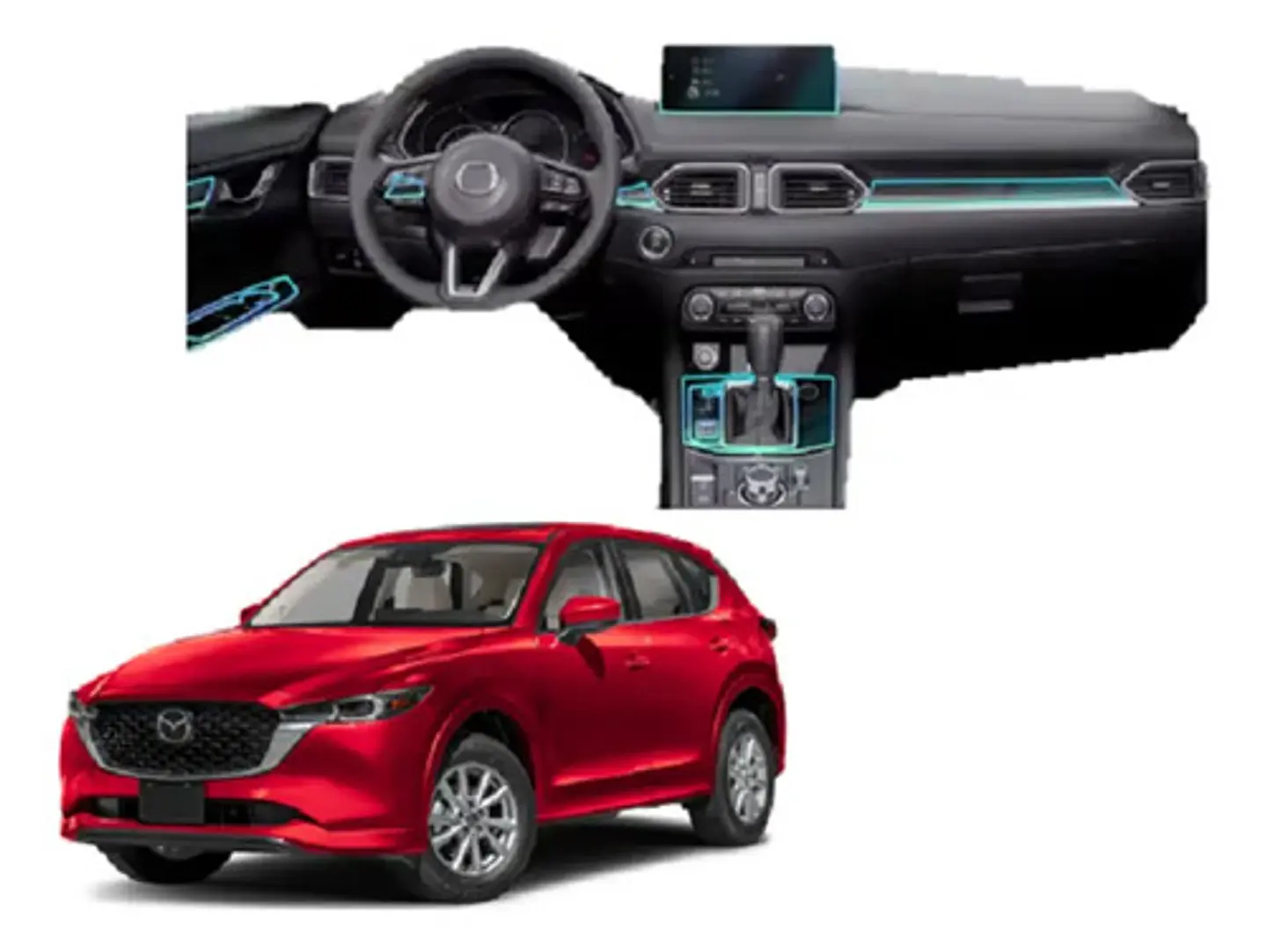 Set Film 9 Pcs Ppu Vinilo 3d / Mazda Cx-5 At/mt 2020/25 1