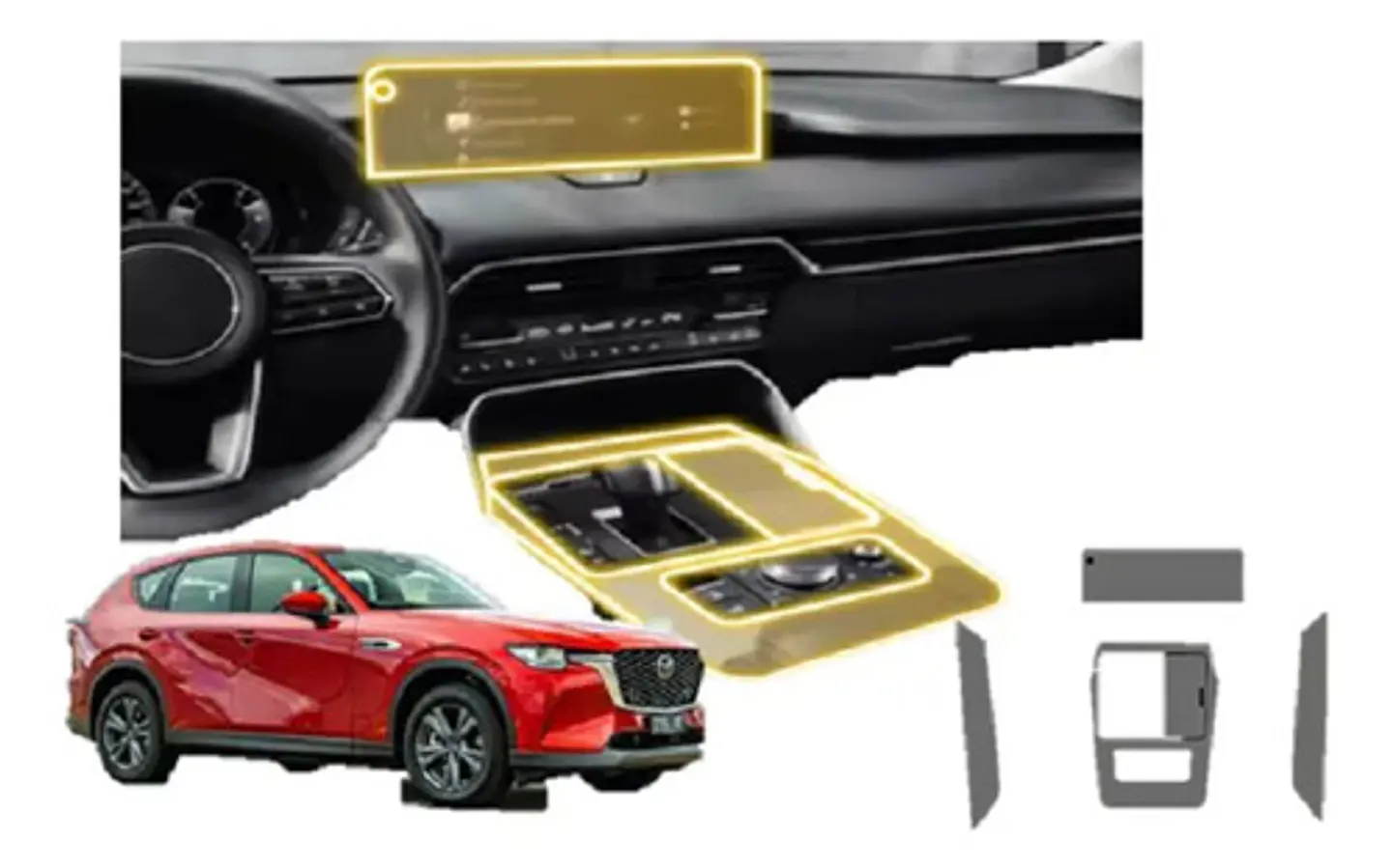 Set Film Ppu Protector Vinilo 3d / New Mazda Cx-60 Cx-90 1