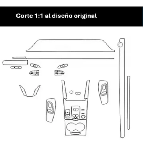 Set Film 3d Vinilo Chery Omoda C5 Consola Pantalla Puertas