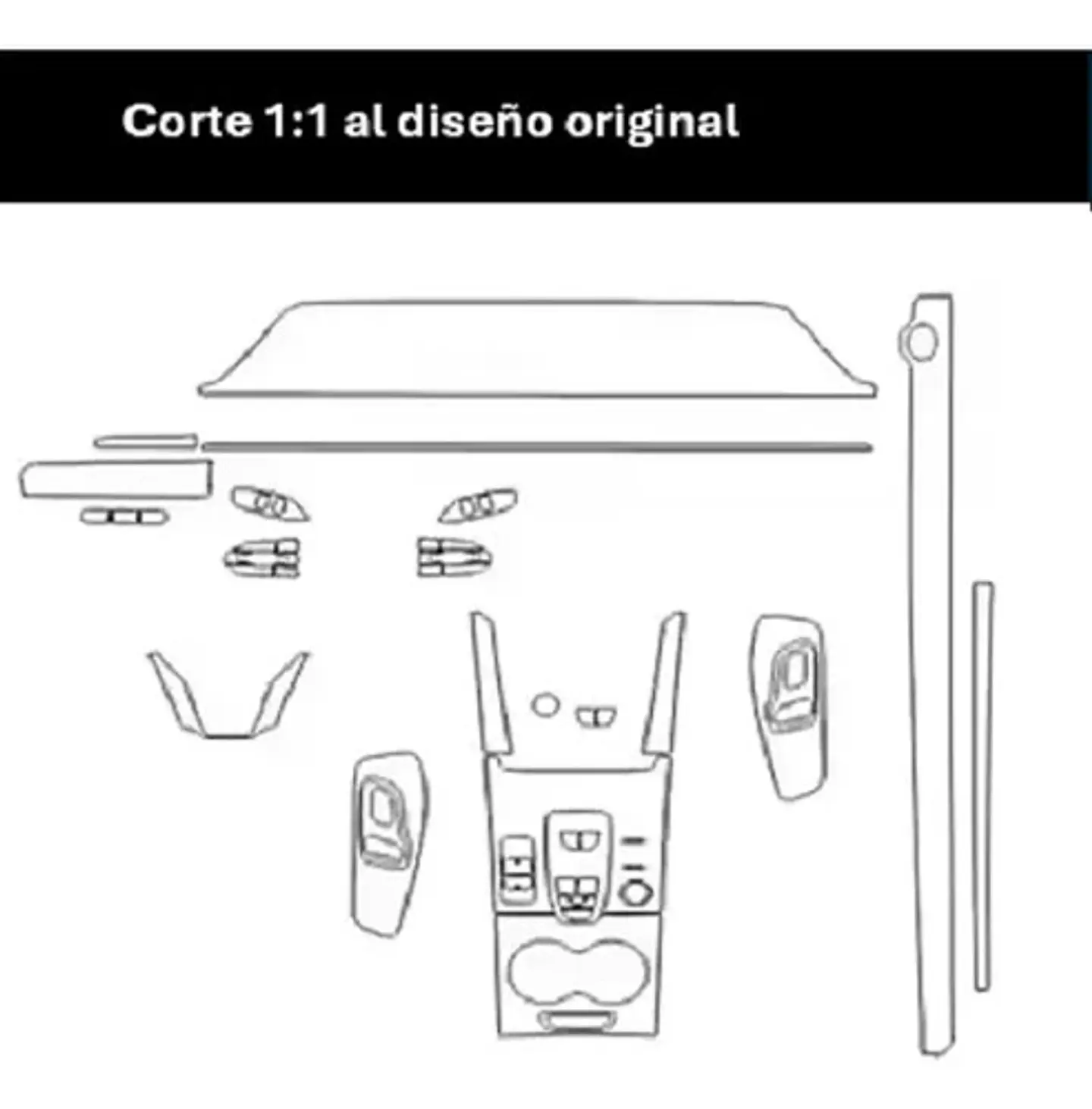 Set Film 3d Vinilo Chery Omoda C5 Consola Pantalla Puertas 2