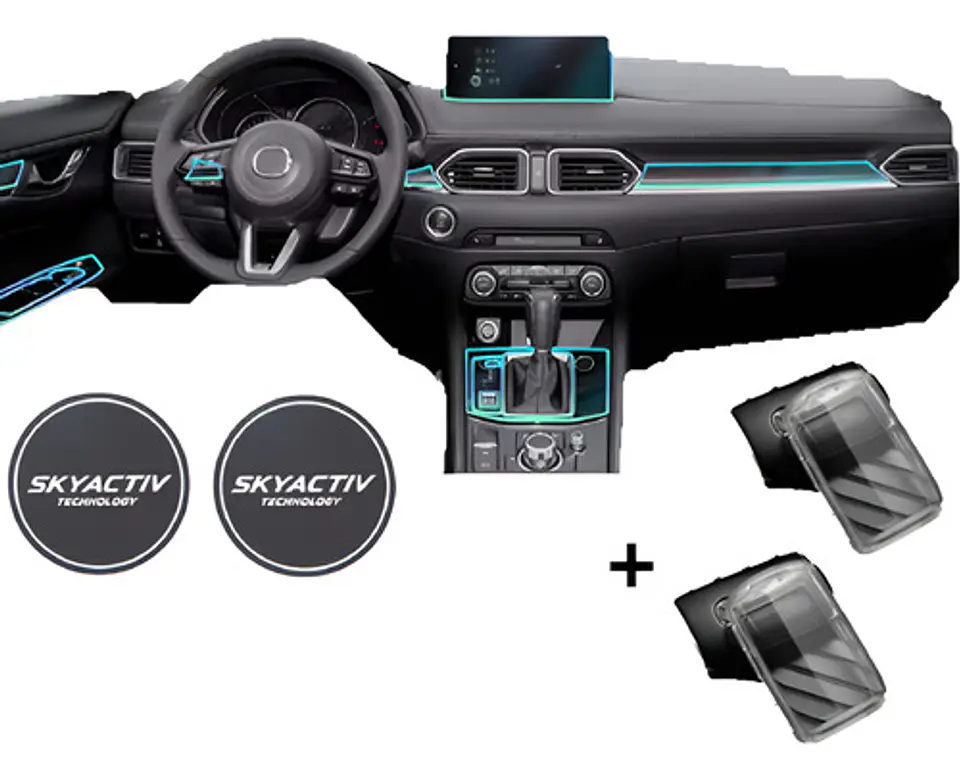 Set Film Ppu + 2 Funda Llave + Posavaso / Mazda Cx-5 At - Mt 1