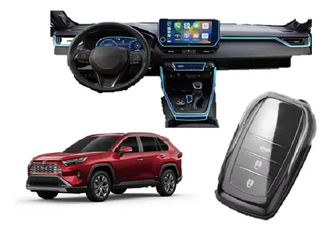Protector Vinilo Toyota Rav4 Consola Pantalla + Protec Llave