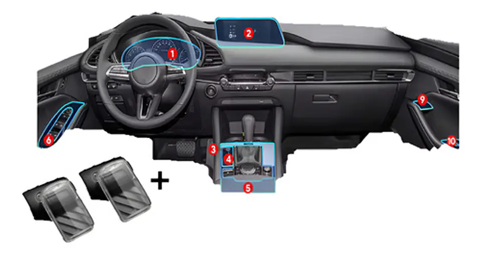 Set Film Ppu + 2 Funda Llave / Mazda 3 2020-2025 1