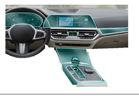 Set Film 3d Vinilo Bmw Series 3 2019-25 Consola Pantalla