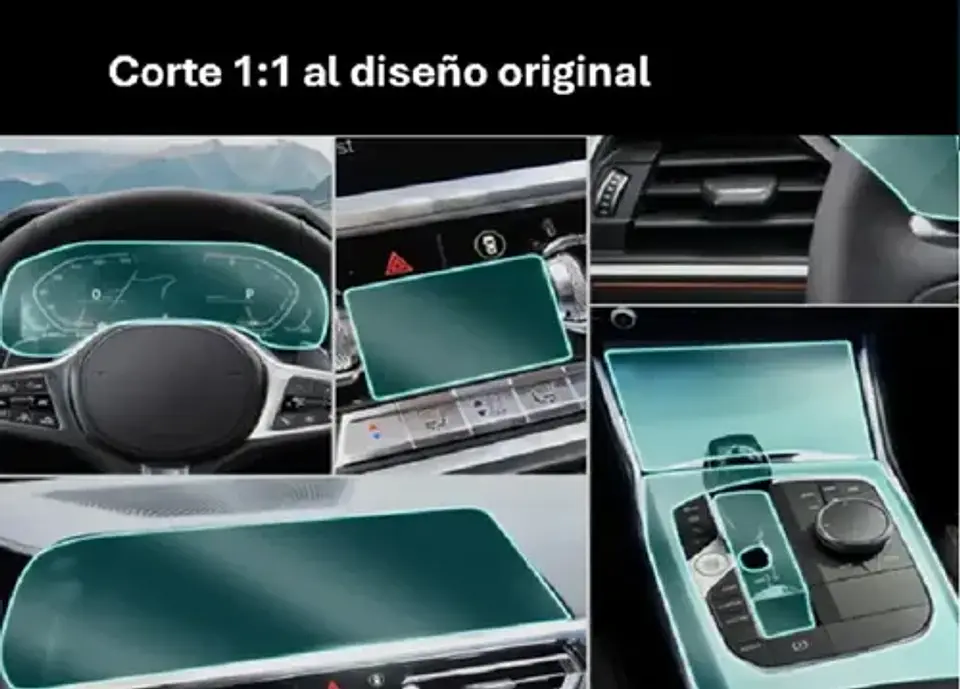 Set Film 3d Vinilo Bmw Series 3 2019-25 Consola Pantalla 2