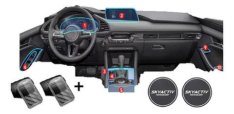 Set Film Ppu + 2 Funda Llave + Posavaso / Mazda 3 2020-2025