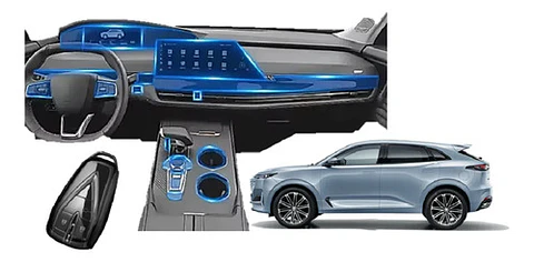Set Film 3d Vinilo Changan Uni-k 2024-25 + Protector Llave