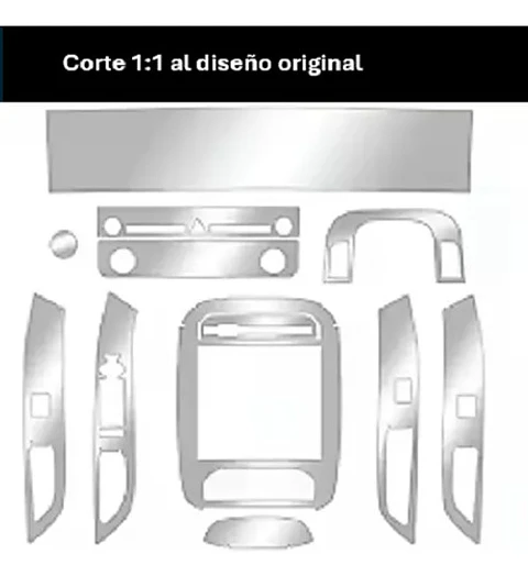 Set Film Protector 9 Pc Hyundai New Tucson Pantalla Consola