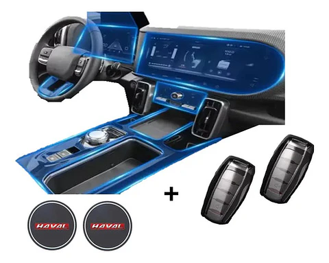 Set Film 3d Vinilo  Haval Dargo + 02 Funda Llave + Posavaso