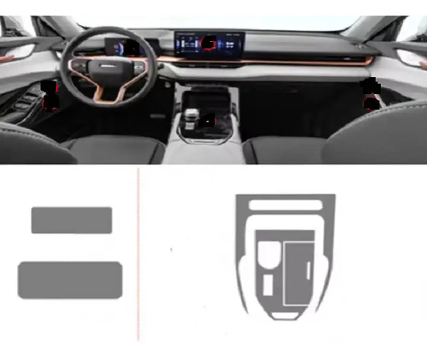 Film Vinilo Protector Haval Jolion 2022-25 Consola-pantalla 1