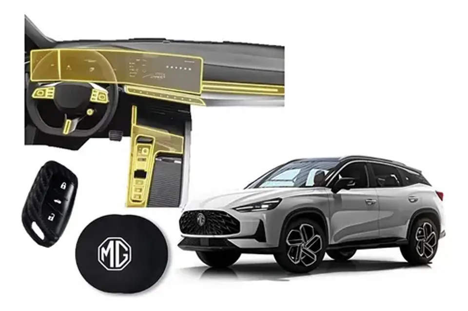 Set Film 3d Mg One Pantallas + Protector Llave + Posavasos 1
