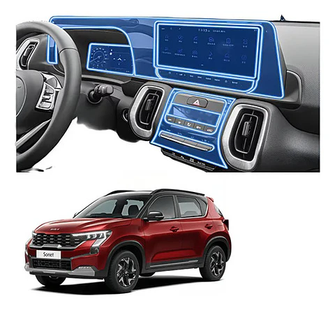 Set Film Protector Kia Sonet Consola Pantalla Suv Ppu Ppf