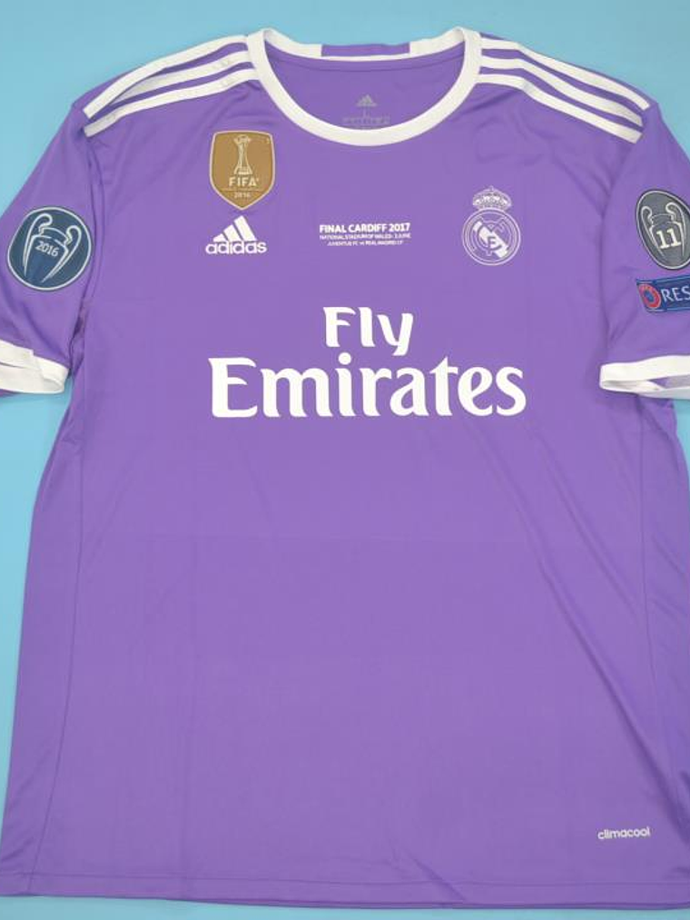 Camisola Real Madrid Alternativa 2016/17 Todos os Patchs 1
