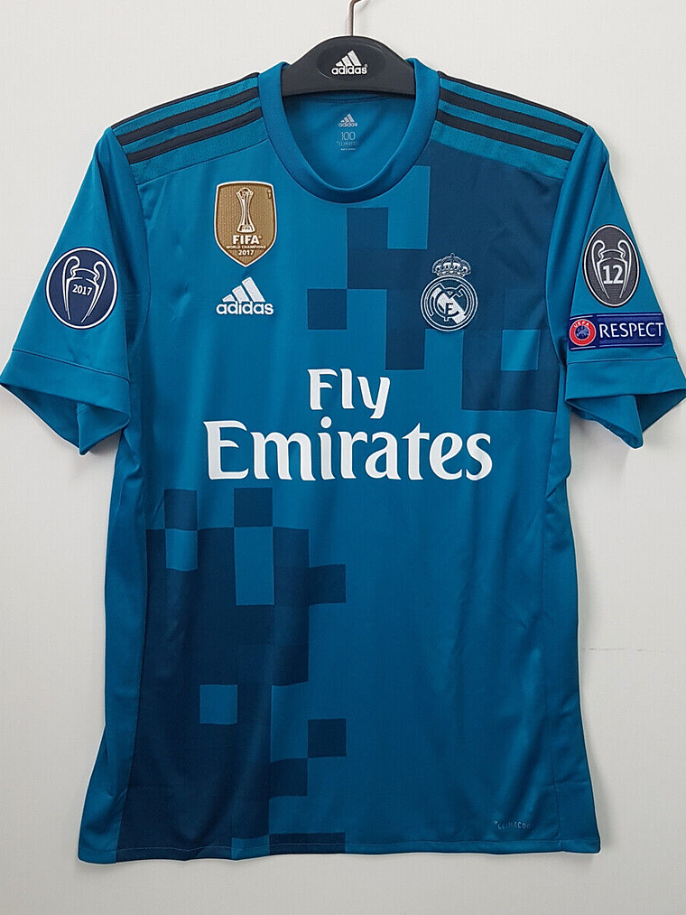 Camisola Real Madrid Terceira 2017/18 Todos os Patchs 1