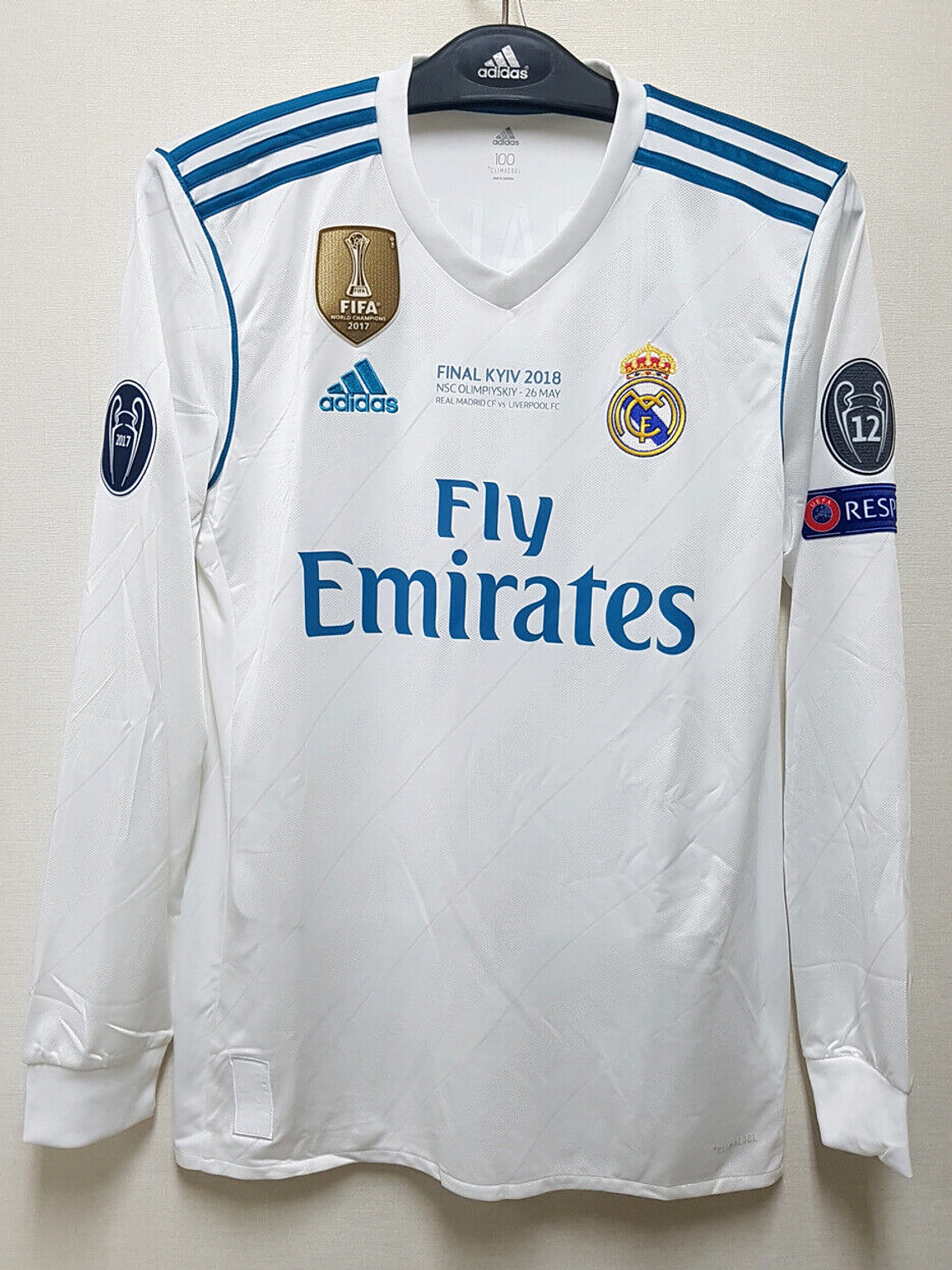 Camisola Real Madrid Principal 2017/18 Manga Comprida 1