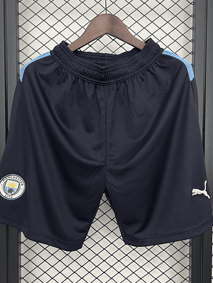 Calções Manchester City Principal Preto 2025/26