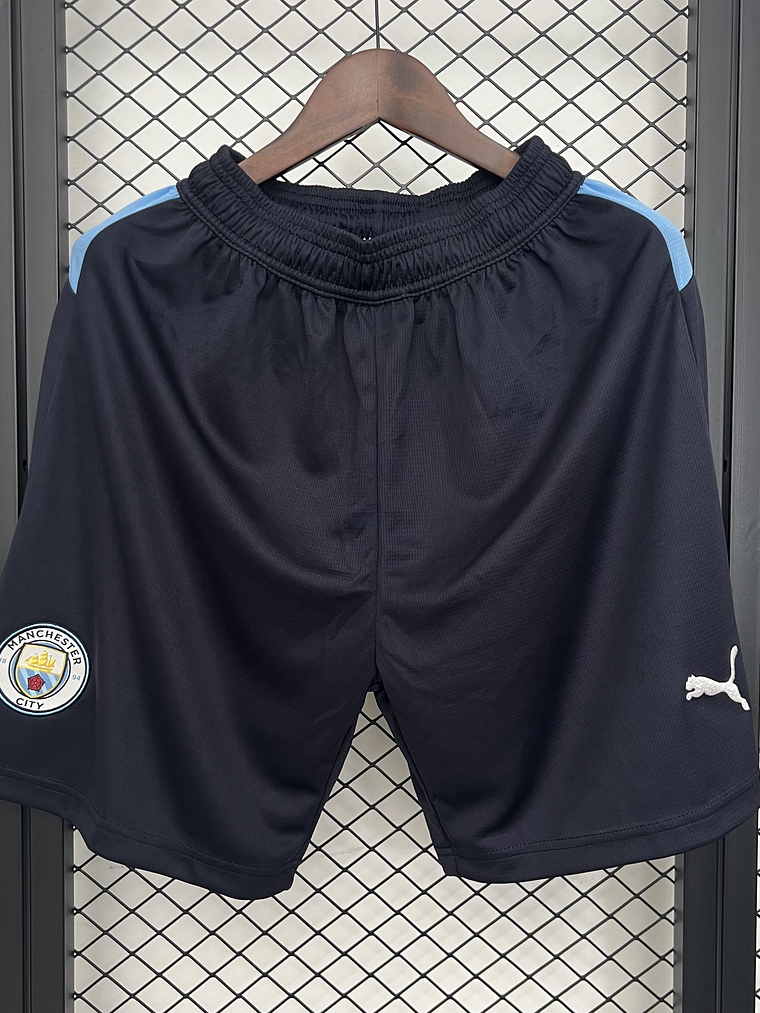 Calções Manchester City Principal Preto 2025/26 1