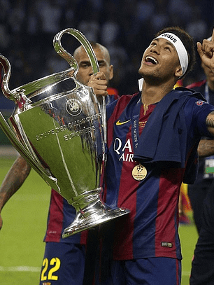 Camisola Barcelona Principal 2014/15 Todos os Patchs