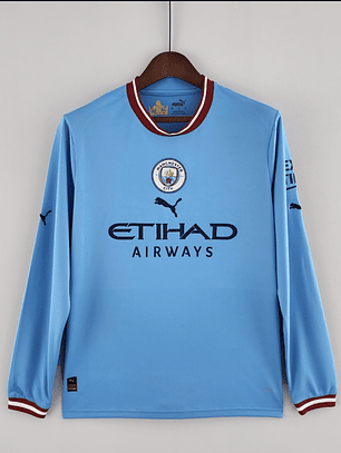 Camisola Manchester City Equipamento Principal Manga Longa 2022/23