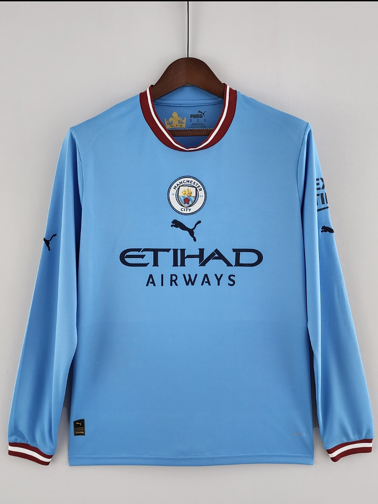 Camisola Manchester City Equipamento Principal Manga Longa 2022/23 1