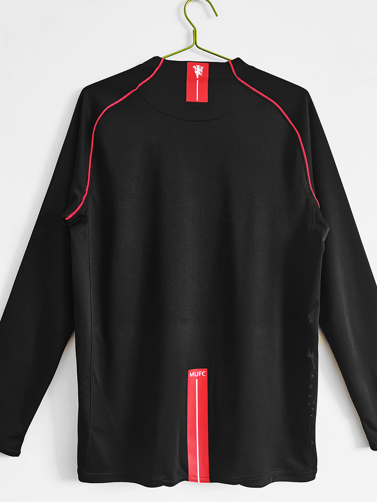 Camisola Manchester United Alternativa 2007/08 Manga Cumprida 3