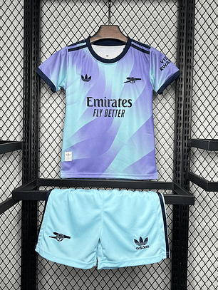 Kit Criança Arsenal Terceiro 2024/25