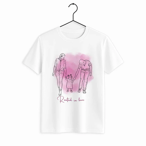 Personalized Line Art from Photo Family Picture Unisex Crewneck T-shirt S-5XL Hand-Drawn Style Lovely Anniversary Gift