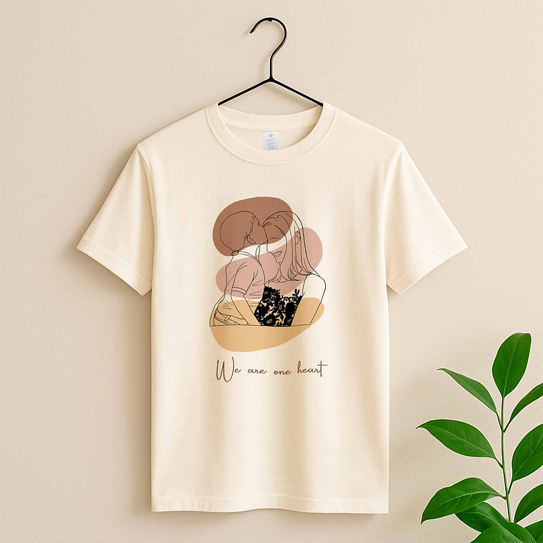 Personalized Turn Photo into Art Couple Portrait Unisex Crewneck T-shirt S-5XL Line Art Style Couple Anniversary or Family Gift 6