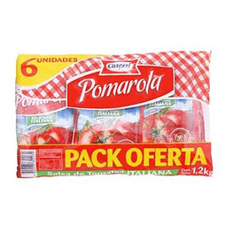 Pack(6und) SALSA TOMATE 200GR POMAROLA