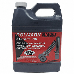 Rolmark roller(tm) tinta para plantilla recipiente de un cuarto color negro 5A132