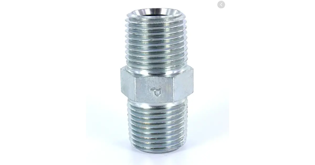 Adaptador niple de 1/4 a 1/4 npt