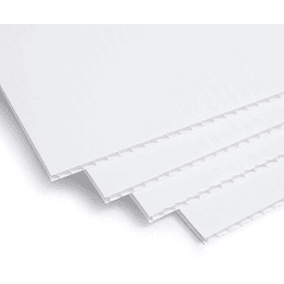 Lamina Coroplast 4mm Blanca 600gr  (122cm x 244cm)