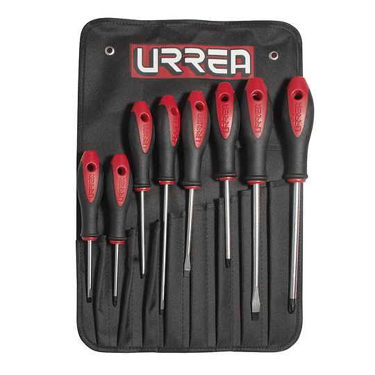 Juego de 8 destornilladores bimaterial combinado Urrea 8600D