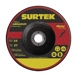 Disco Abrasivo t/27 metal 7x1/4" Surtek 123321