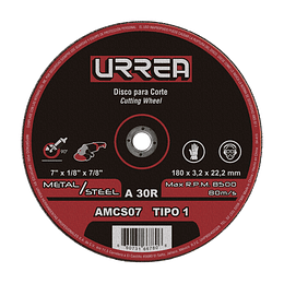 Disco t/1 metal14x1/8" gral Urrea AMCS14