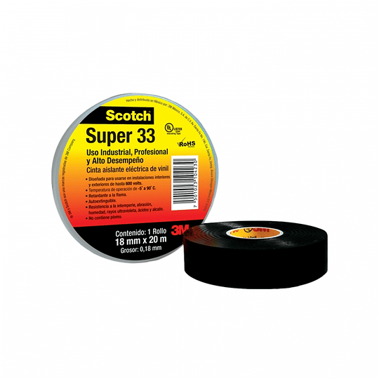 Cinta Scotch Súper 33 (18mm x 20m)