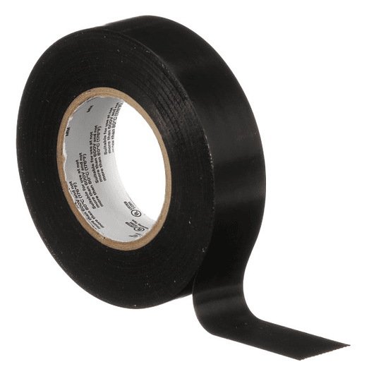 Cinta Eléctrica de Vinil 165 Negro de 19 mm x 18 m 6 mil (UU009472471)