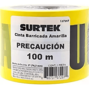 CINTA DE BARRICADA PRECAUCION 100M
