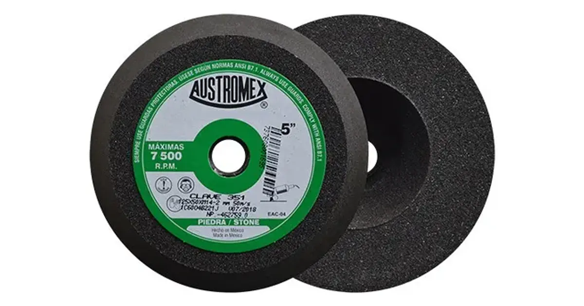 COPA ABRASIVA SHELLAC DE 125 X 50 X 15.9 11 MM PARA PULID...