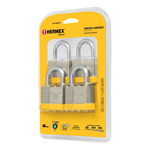 JUEGO DE CANDADOS AMAESTRADOS TRUPER 4 PIEZAS