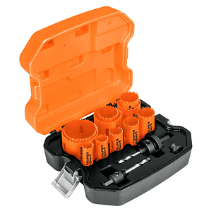 JUEGO DE 11 BROCASIERRAS BIMETÁLICAS Y 2 MANDRILES, EXPERT  KITB 11