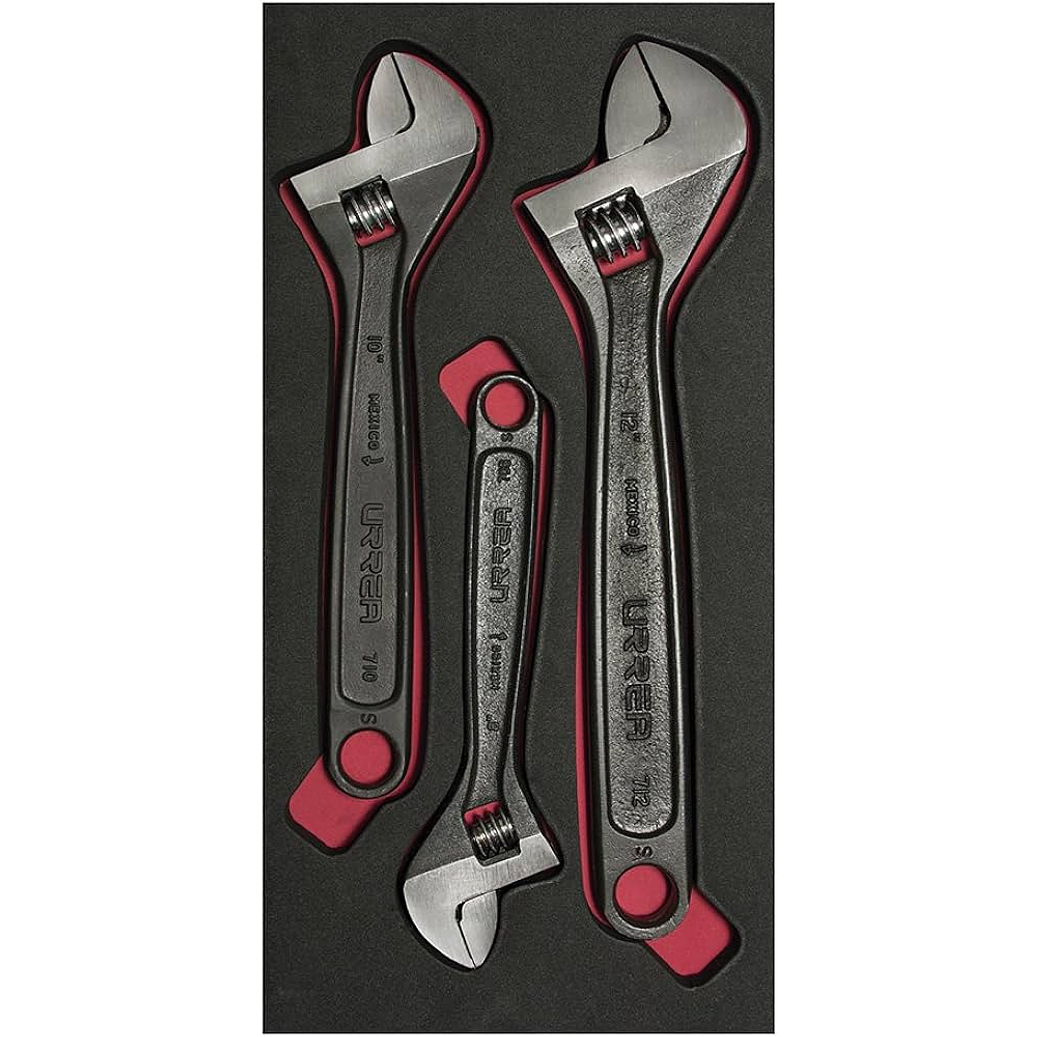 Juego de llaves ajustables fosfatizadas, 3 piezas 1