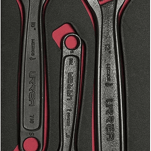 Juego de llaves ajustables fosfatizadas, 3 piezas