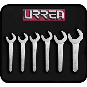 Juego de llaves de servicio satinadas métricas, 6 piezas