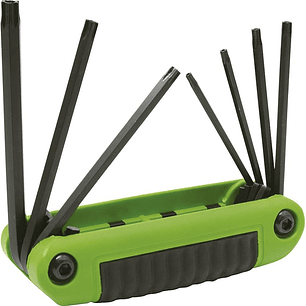 Juego de llaves hexagonales tipo navaja torx Tamper Proof T10 a T40 estuche bimat, 7 pz